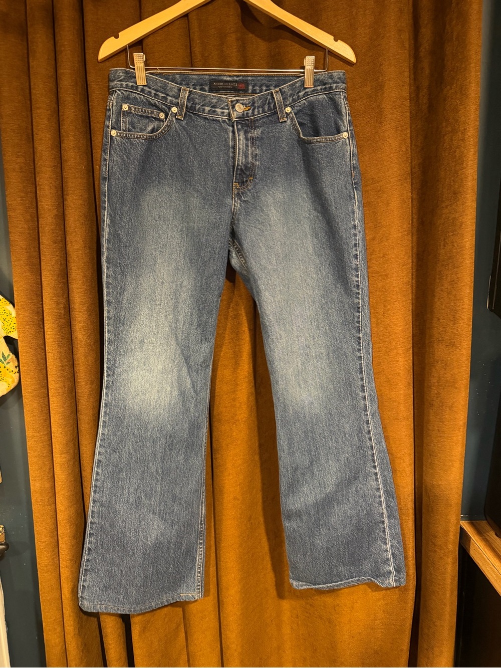 American Eagle Outfitters Women's Light Blue Flare Jeans